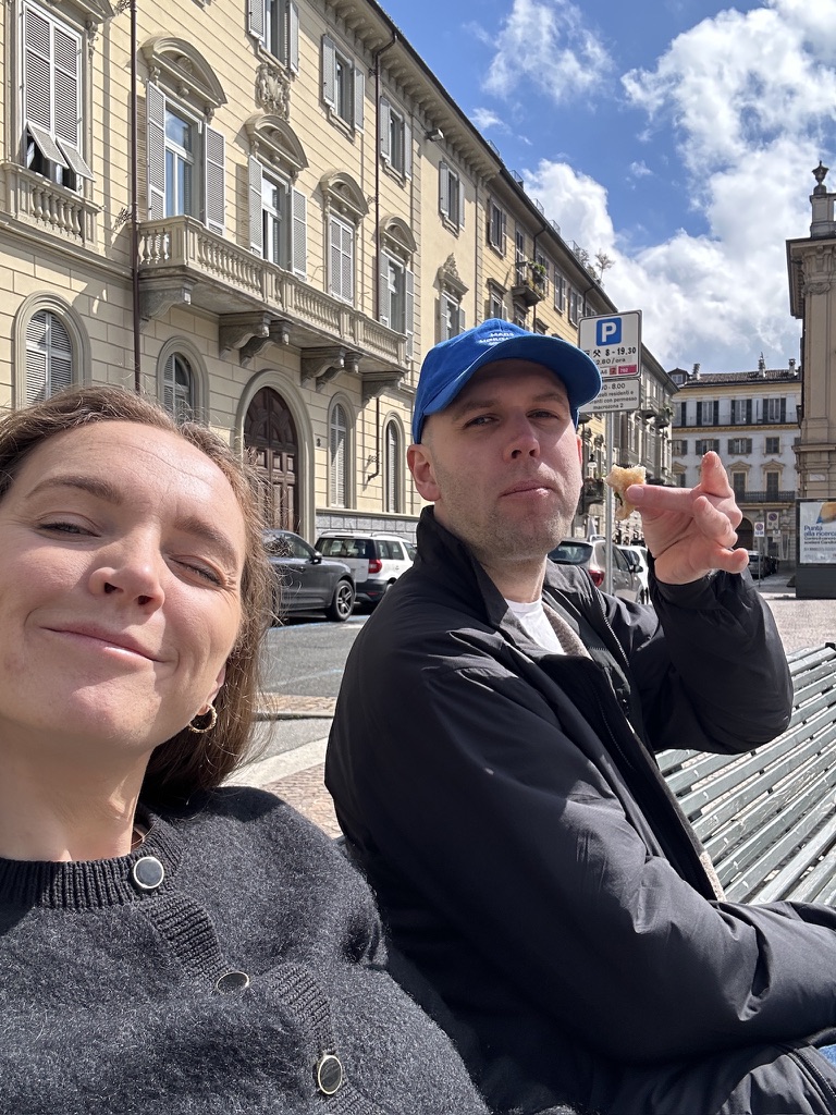 Familiebilde: Lisa, Morten og Mini